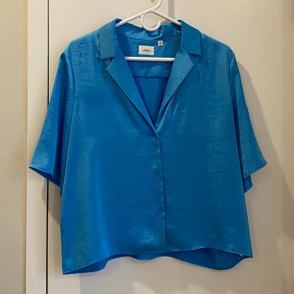 Aritzia Wilfred Beso Shirt | WAVE BLUE | Size L - Picture 1 of 4